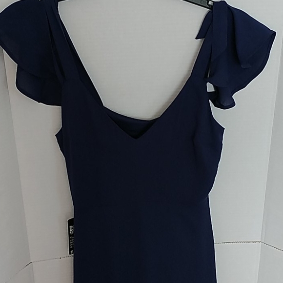 Express Cold Shoulder Hi-Low Navy  Dress, Sz 00 - Picture 7 of 11